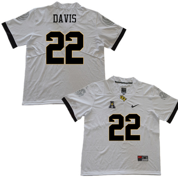 Men #22 Kalia Davis UCF Knights College Football Jerseys Sale-White